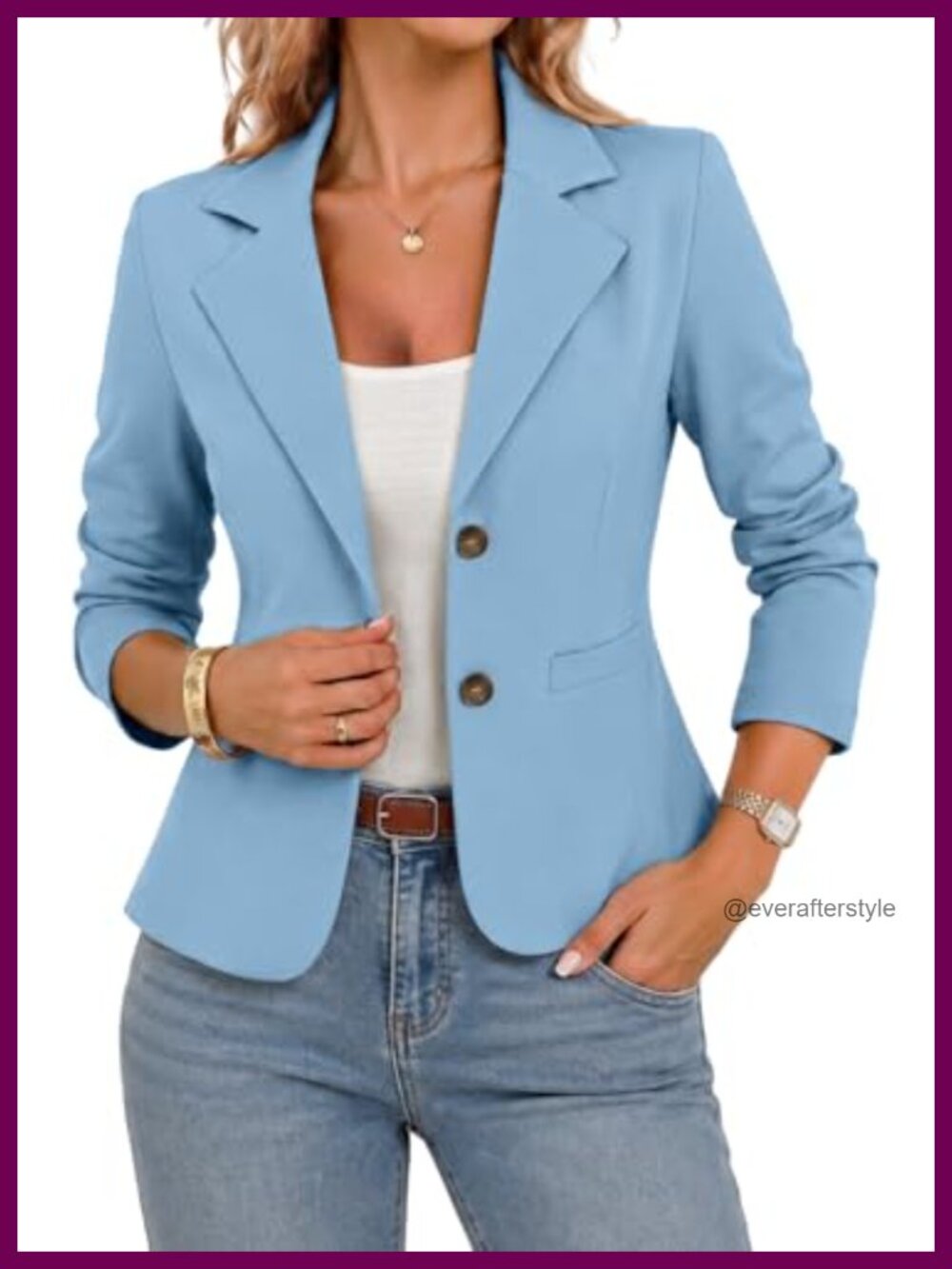 Stretch Knit Blazer Business Casual Notched Lapel Button Front